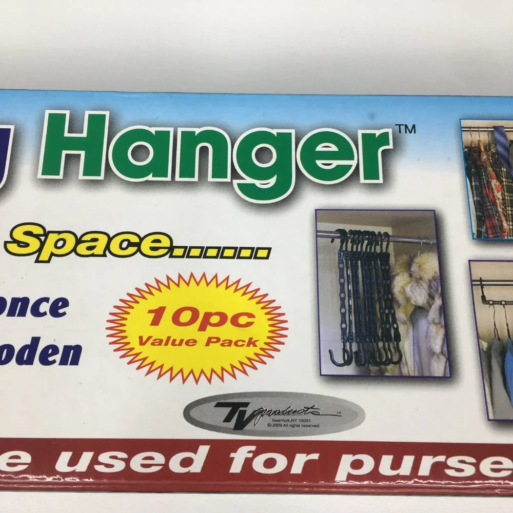 Closet Hangers Increase Space Clothes Organizer Storage Purses Belts